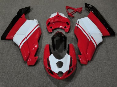 03-04 Rot Glänzend & Weiß Ducati 749 999 Motorrad Verkleidungen