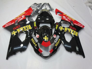 04-05 Schwarz Rizla Suzuki GSXR 600-750 Motorrad Verkleidungen