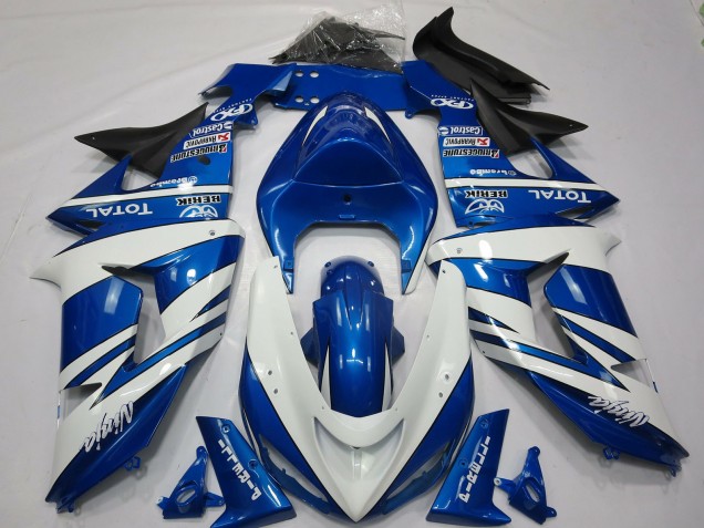 06-07 Blauweißer Ninja Kawasaki ZX10R Motorrad Verkleidungen