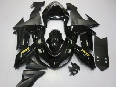 06-07 Schwarz & Gold Kawasaki ZX10R Motorrad Verkleidungen