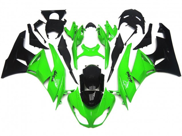 09-12 Dunkelglänzend Grün Scharf Kawasaki ZX6R Motorrad Verkleidungen