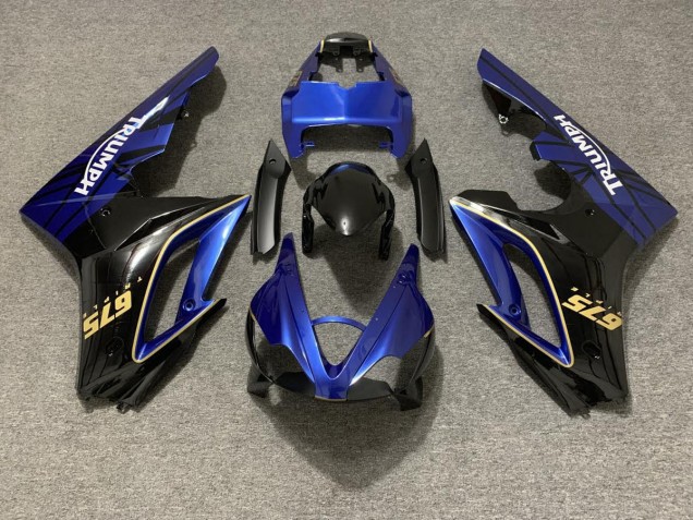 09-12 Glänzend Blau & Schwarz Triumph Daytona 675 Motorrad Verkleidungen