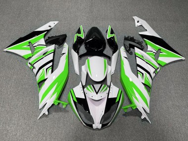 09-12 Grün-Weiß & Schwarz Zag Kawasaki ZX6R Motorrad Verkleidungen