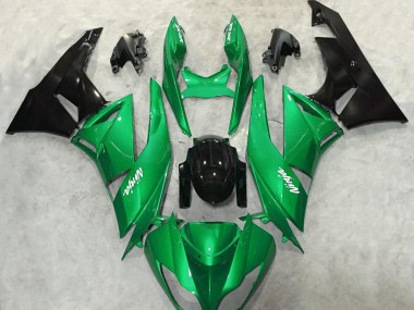 09-12 Kräftiges Grün Glänzend Kawasaki ZX6R Motorrad Verkleidungen