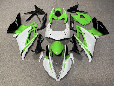 13-16 Glänzend Weiß & Grün Triumph Daytona 675 Motorrad Verkleidungen