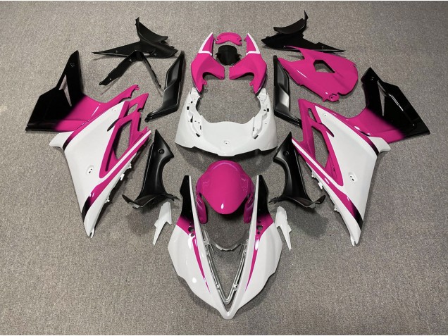 13-16 Glänzend Weiß & Pink Triumph Daytona 675 Motorrad Verkleidungen