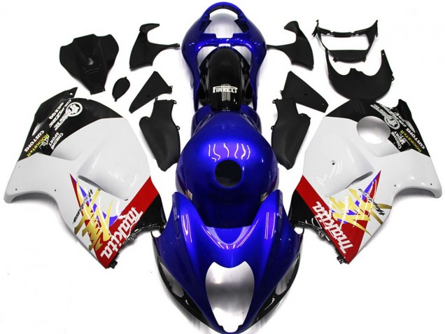 97-07 Blau & Weiß Custom Logo Suzuki GSXR 1300 Motorrad Verkleidungen