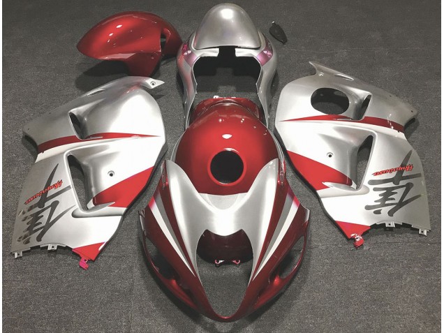 97-07 Rot Glänzend & Silber Suzuki GSXR 1300 Motorrad Verkleidungen