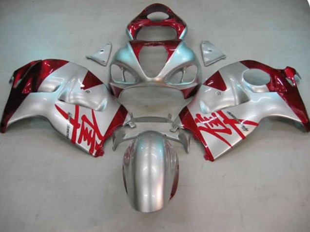 97-07 Silber & Rot Suzuki GSXR 1300 Motorrad Verkleidungen