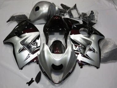 97-07 Silber & Tiefrot Suzuki GSXR 1300 Motorrad Verkleidungen